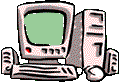 a blinking retro computer
